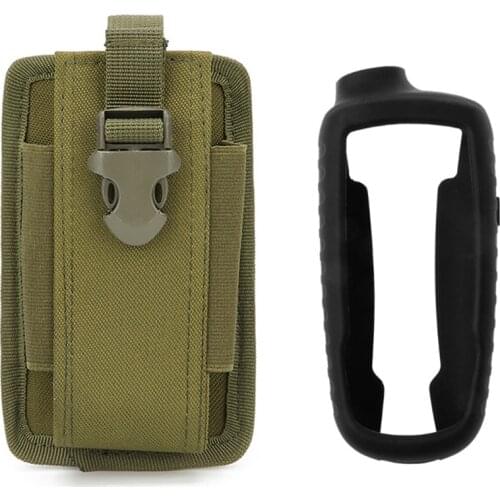 Outdoor Military Tactical Pouch Portable Case Bag + Silicone Case for Handheld GPS GPSMAP 62 64 64ST 65SR 64S 62S 65