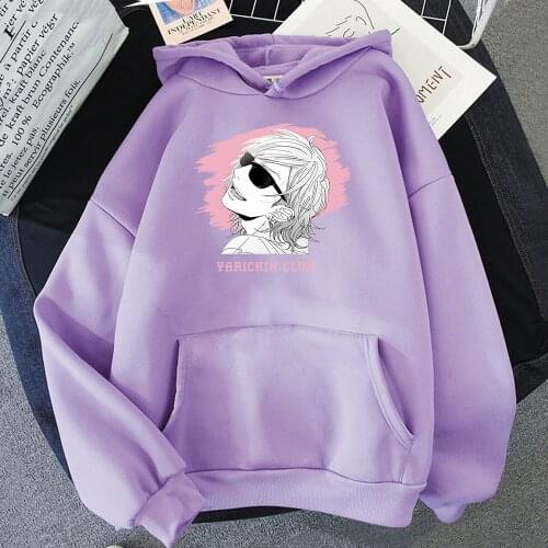 Yarichin Club Kawaii Ayato Yuri Yaoi Bl Anime Hoodies Pullover Fashion Cartoon Cool Men Oversized Long-Sleeved Women Sweatshirt