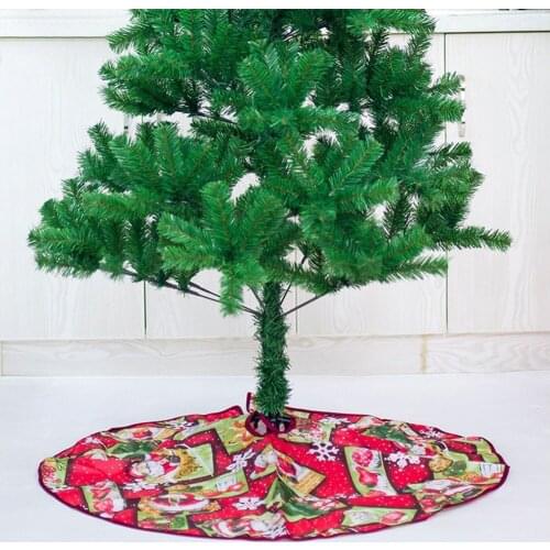 Christmas Tree Skirt Cloth Santa ClausBase Tree Apron Festive Xmas Party Props 90cm Christmas Decorations for Tree Dropshipping