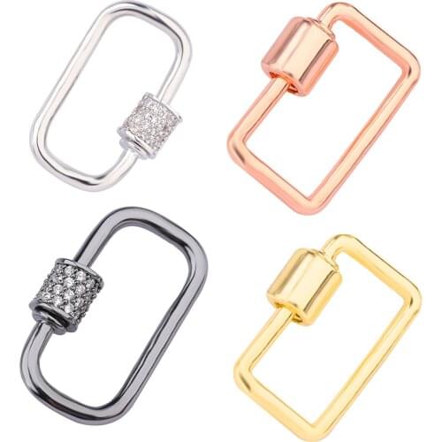 Gold And Black Brass Crystal Necklace For Women Clasps Connectors For DIY Bracelet Necklace Jewelry Findings Making Accessories