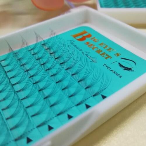 5 trays/lot Russian Premade Volume Eyelash Fans 6D Silk Individual Eyelash Professional short stem Lashes Extension