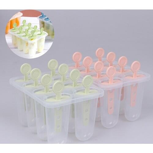 8 Cells Round Shape Summer Accessories Kitchen Tools Food Grade Lolly Mould DIY Ice Cream Maker Popsicle Molds Dessert Molds
