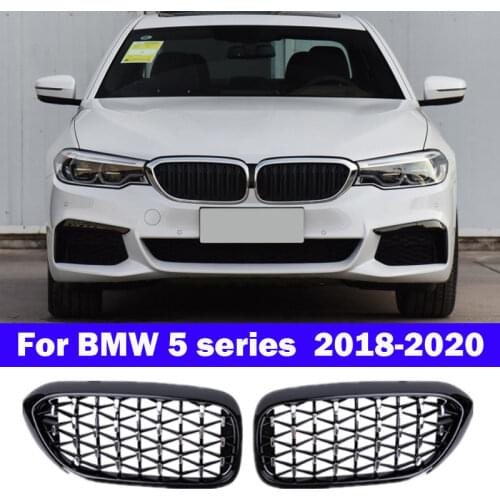 Car Styling Center Grill For BMW 5 series G30/G38 2018-2020 ABS plastic front bumper grill Auto Vertical Bar Middle Grill