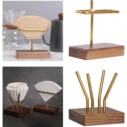 Wooden Coffee Filter Holder Dispenser Stand Kitchen Coffee Tidy Organizer