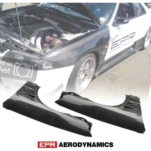 For Nissan Skyline R33 GTS Carbon Fiber Front Fender Body Kit Auto Tuning Part (No Signal Hole
