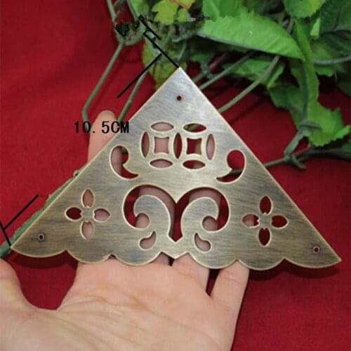 105mm Filigree Triangle Brass Coner Cabochon,Ancient Vintage Corner,Flatback Metal Embellishments Scrapbooking,Wooden Box Decor