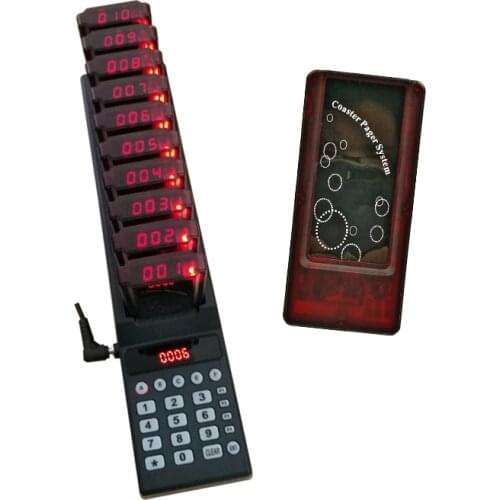 K-TP10 Restaurant Pager Waiter Calling System Wireless Paging Queue System 10 Call Buzzer Quiz Customer Service Equipment