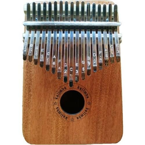 Kalimba Mahogany Model 17 Key Pro Kalimba + Hammer + Case + Musical Note Sticker
