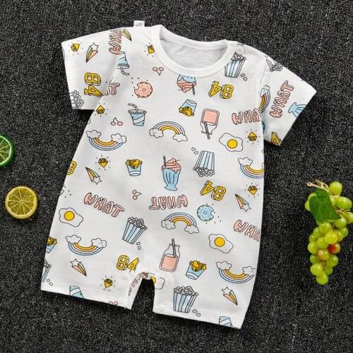 Baby Rompers 2019 Short Sleeve 100%Cotton overalls Newborn clothes Roupas boys girls jumpsuit&clothing
