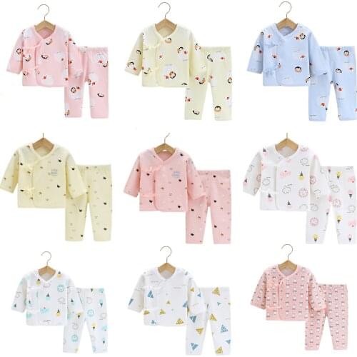 Cotton soft Baby Clothes Set Autumn Newborn Baby Boys Girls Clothes Long sleeve 2PCS Baby Pajamas Unisex Kids Clothing Sets