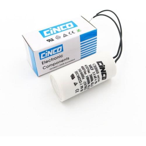 CBB60 Motor Run Capacitor 3.5UF 400V 450V wire SH DB Polypropylene Film Ac 450VAC Water Pump electrical engine 3.5mfd 3.5mf