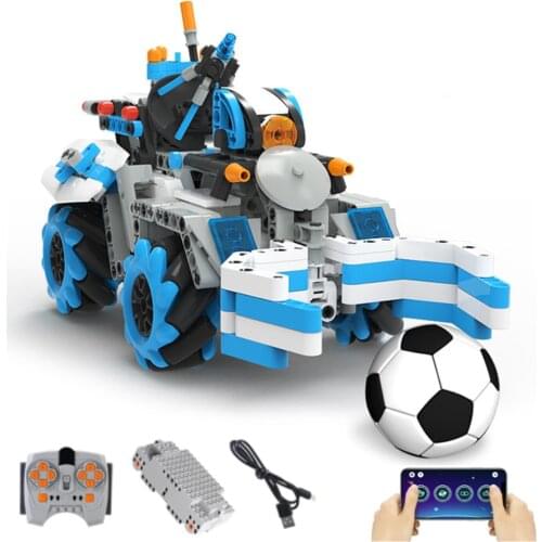 489 PCS Football Robot Electric Building Blocks RC Car Technical APP Program Remote Control Vehicle Brick Toys Boys Gifts