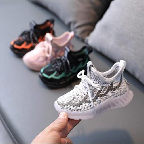 Boys Sneakers For Kids Shoes Baby Casual Light Toddler Girls Running Shoes Fashion Brand White Sport Children Shoes Breathable