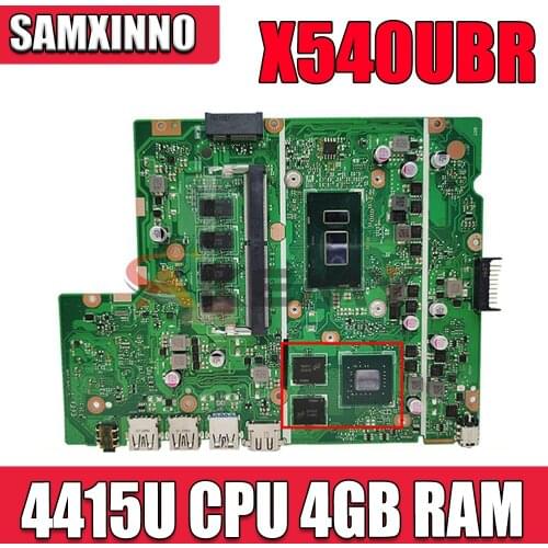 Akemy X540UBR notebook motherboard For ASUS X540UV X540UB X540UBR laptop motherboard mainboard with 4415U CPU 4GB RAM 2GB GPU
