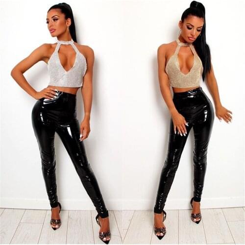 Mulher brilhante colete sutiã moda boate com brilho joias corpo strass moda lingerie praia