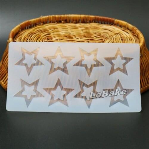New arrivals 8 cavities stars shape very soft silicone thin chocolate crisp mold cake decoration chips molding tools