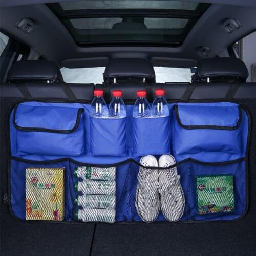 Auto Storage Organizer Car Trunk Bag Universal Large Capacity Backseat Storage Bag Trunk Cargo Mesh Holder Pocket