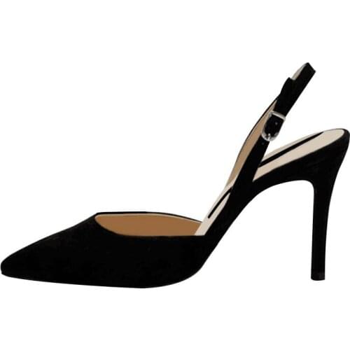 Sexy Pointed Womens Shoes Stiletto Heels Side Air Shallow Mouth Wild Womens Sandals A Buckle With Baotou Sandals Women