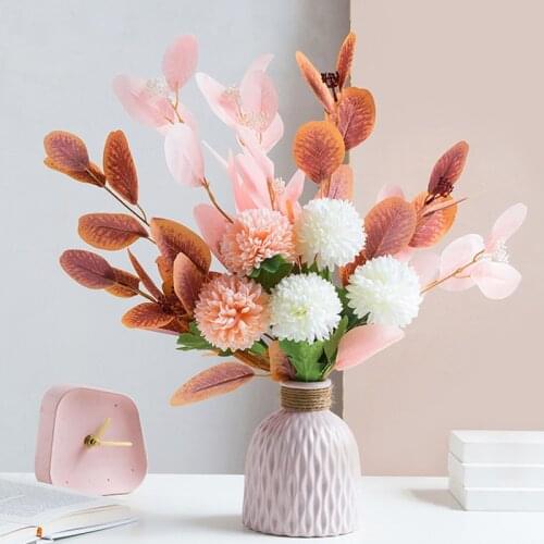 Plastic Vase Kitchen Home Decor Anti-ceramic Plastic Imitation Ceramic Flower Pot wedding Basket Arrangement garden