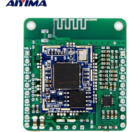 AIYIMA Bluetooth 5.0 Receiver Board AUX QCC3031 APTX HD HiFi Headphone Amplifier For Bluetooth Speakers Power Amplifiers 5V 12V