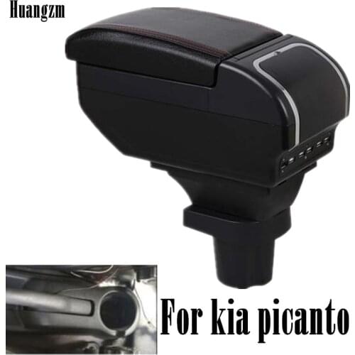 For kia picanto armrest box 9USB interface suitable for left driving and right driving