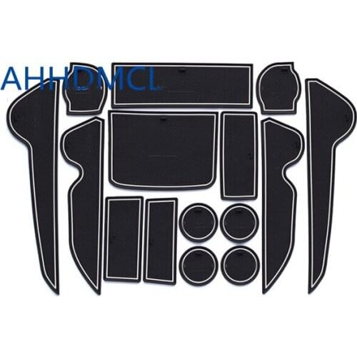 Car Door Groove Mat Gate Slot Cup Armrest Storage Pad Mat For Land Cruiser LC200