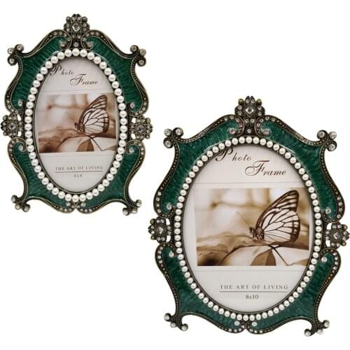 Retro Ornate Picture Frames with Embossed Furnishing Vintage Photo Frame for Tabletop Display