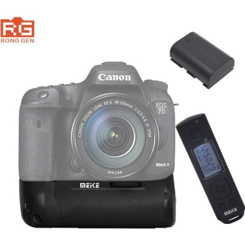 Meike MK-7DRII Camera battery handle Built-in 2.4G Wireless Remote Control Battery Grip for Canon EOS 7D MARK II + Battery LP-E6
