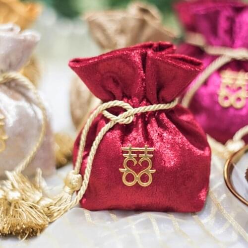 Jewelry Velvet Gift Bags With Gold String Makeup Drawstring Pouches Gift Bags Jewelry Sacks Lipstick Drawstring Pouch Pack Cases