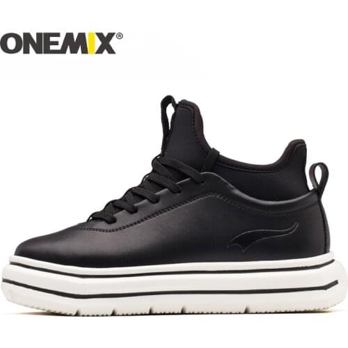 ONEMIX Women Sneakers Height Increasing EVA Outsole Micro Fabric Leather Shoes Light Female Platform Shoes For Outdoor Walking