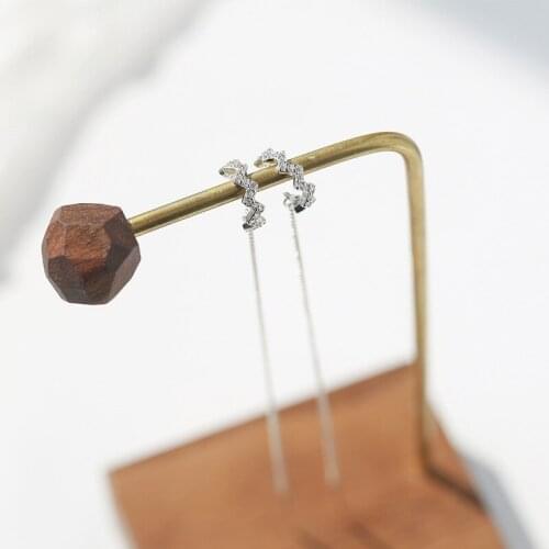 REETI 925 Sterling Silver Earrings For Women Luxury Lady Party Fashion Jewelry Personalized Long Earrings silver drop earrings