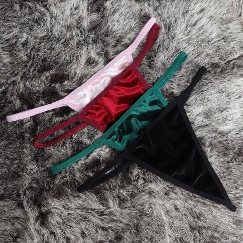Sexy Lingerie Bikini Thong Sexy Transparent Velvet Cloth Three-Point Suit Womens Perspective Underwear Bright Underwear