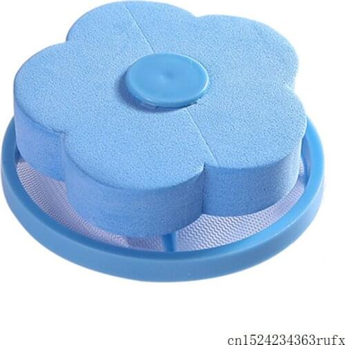 100 Pcs Laundry Filter Bag Washing Machine Floating Lint Flower Shape Mesh Bag Lint Hair Removal Laundry Tools