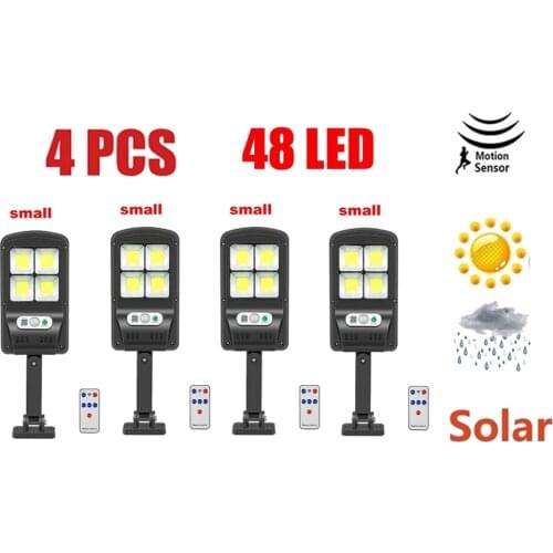 4pcs tabular oblong Solar Light Outdoor Solar Lamp PIR Motion Sensor Wall Light Waterproof emergency Sunlight for Garden Decorat