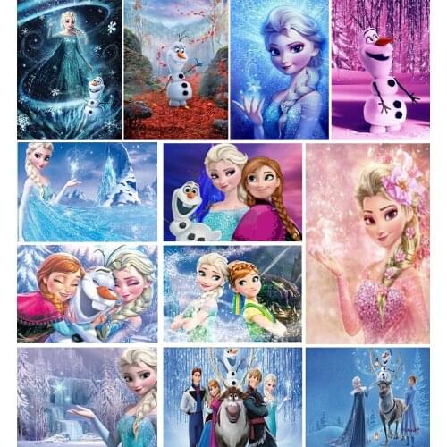 Disney Frozen Elsa Anna Cartoon Diamond Painting princess Diamond Embroiderydiamond painting full round decor home