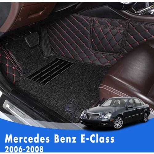 Car Floor Mats For Mercedes Benz E-Class 2008 2007 2006 Double Layer Wire Loop Car Accessories Interior Custom Styling Carpets