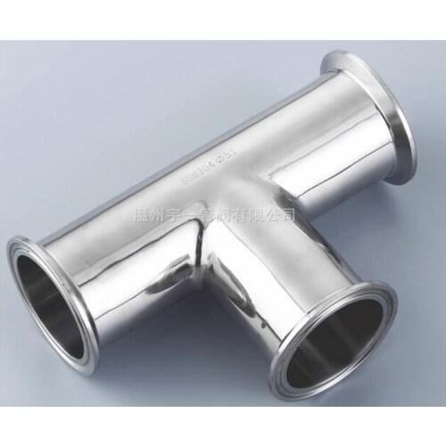 Free shipping 1.5'' 38mm Sanitary Tri Clamp 3 Way Tee 304 Stainless Steel Sanitary Ferrule Tee Connector Pipe Fitting 1.5" Tri