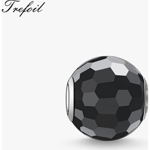 DIY Beads Faceted Black Crystal 5mm Hole,Fashion Silver Jewelry Trendy Gift For Women Men Boy Girl Fit Bracelets Necklace 2018