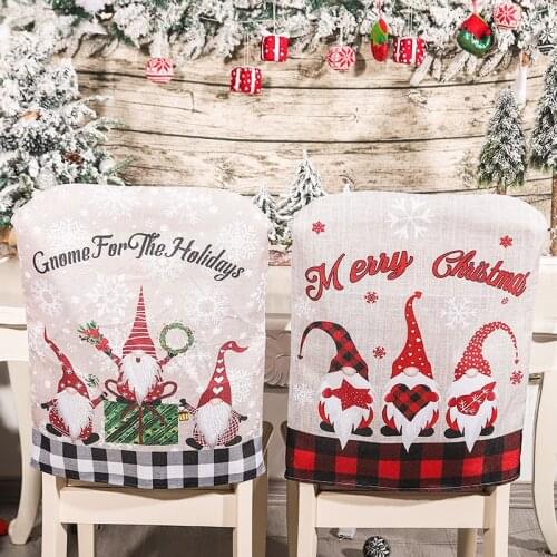 New Year 2022 Santa Claus Hat Chair Cover 2021 Christmas Decorations for Home Table Christmas Ornaments Navidad Noel Xmas Gifts