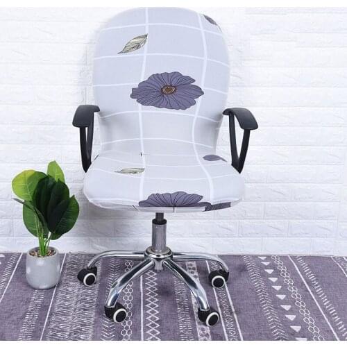 Elastic Office Chair Cover Spandex Seat Covers for Computer Rotating Chairs Stretch Kitchen Dining Chairs Cover funda silla