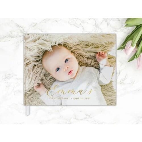 Birthday Guest Book Gold Foil Photo Guest Book Birthday 1st Birthday Guest book Birthday Party Guest Book Alternative Guest Book