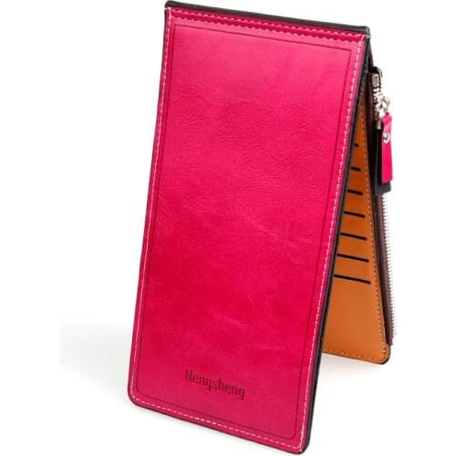 Hot Sale Fashion Bright Soft Pu Leather Men Women Wallets Portable Ultrathin Colors Optional Long Capacity Card Holder Wallet