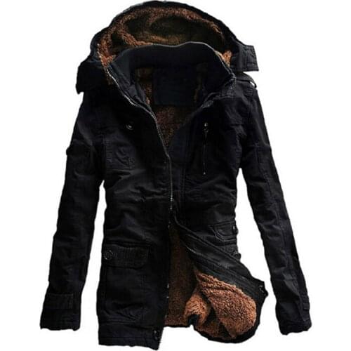 Hooded Winter Coats Men Windbreaker Thicken Fleece Warm Jacket Mens Outdoor Windproof Parka Plus Velvet Size 5XL Long Overcoat