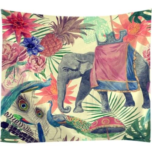 Tropical Leaf Pattern Tapestry Wall Hanging Cloth Bed Spread Beach Towel Table Cloth YogaMat House Decora Living Room Decoration