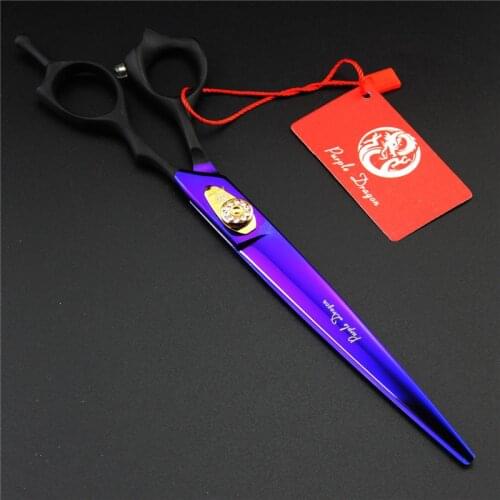 Purple Dragon 8.0 inch Handle Hair Scissors Pet Scissors, Top Grade Professional Hairdressing Scissors Dog Grooming Shears