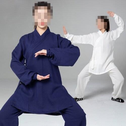 22color Unisex Wudang tai chi clothing linen robes taiji wushu uniforms Taoist martial arts kung fu suits