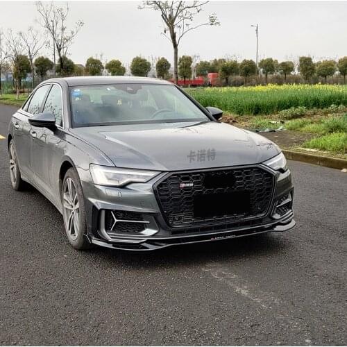 Suitable for Model 19-21 Rs6 China Open Refitted Grille Corner Tremella Front Spade Tail Lip Audi A6l