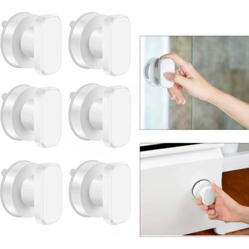 Sucker Handle Door Fridge Drawer Bathroom Suction Cup Wall Mounted Handrail Grip Tub Bathroom Kitchen Accessorie