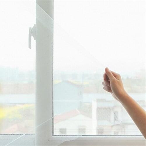 50sets/lot Anti Mosquito Window Net Mesh Screen Curtains Net Protector Fly Screen Inset Bug DIY removable washable Window Screen