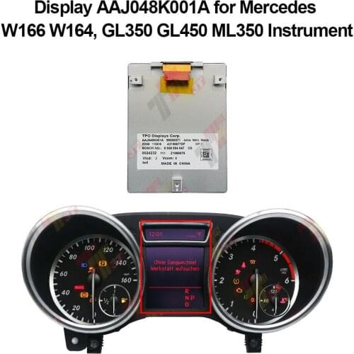 For Mercedes W166 W164, GL350 GL450 ML350 Instrument Cluster Color LCD Display AAJ048K001A